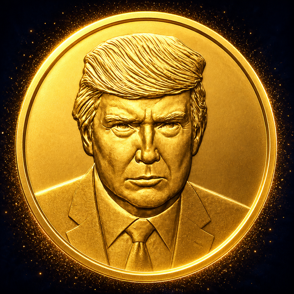 Close-up Official Trump Coin